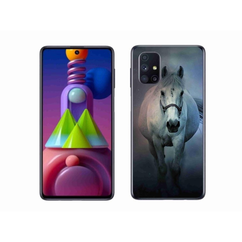 Gél tok mmCase a Samsung Galaxy M51 készülékhez - futó fehér ló