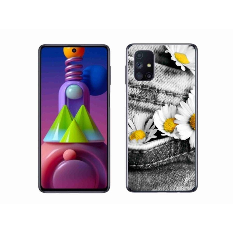 Gél tok mmCase mobiltelefonhoz Samsung Galaxy M51 - százszorszépek