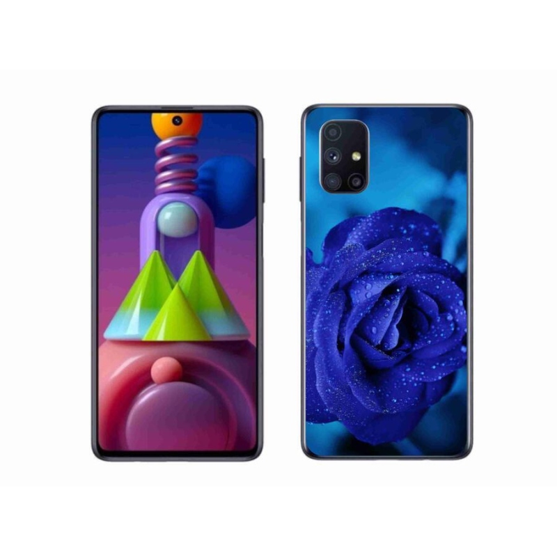 Gél tok mmCase Samsung Galaxy M51 készülékhez - kék rózsa