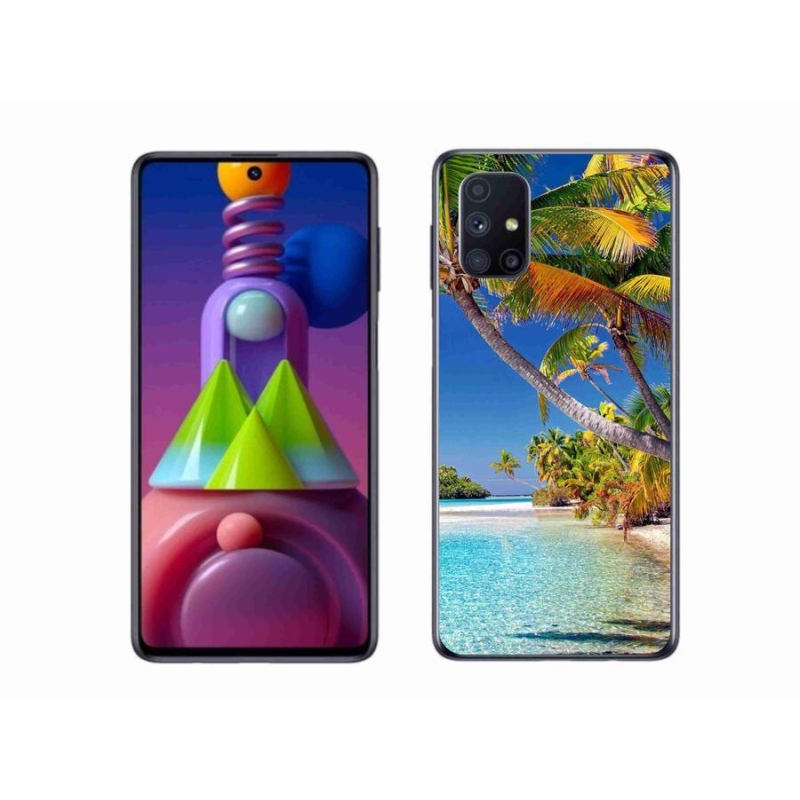 Gél tok mmCase mobiltelefonhoz Samsung Galaxy M51 - tengerparti strand