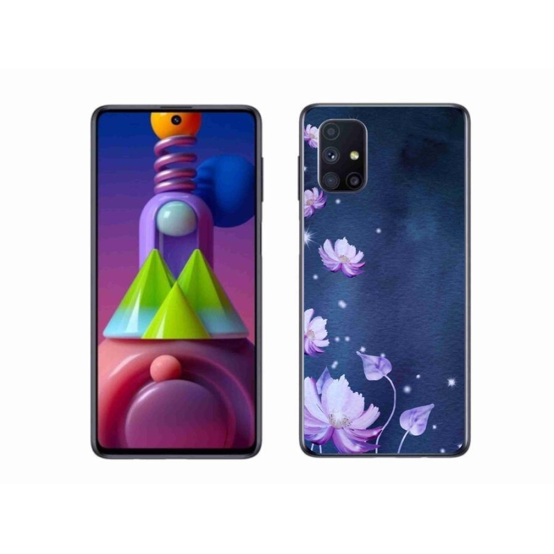 Gél tok mmCase mobiltelefonhoz Samsung Galaxy M51 - hulló virágok