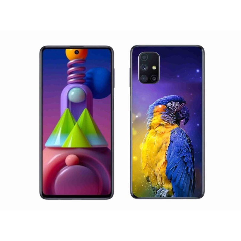 Gél tok mmCase mobiltelefonhoz Samsung Galaxy M51 - papagáj ara 1
