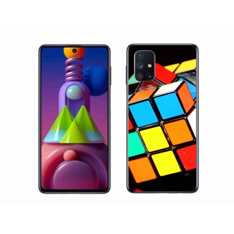 Gél tok mmCase mobiltelefonhoz Samsung Galaxy M51 - Rubik-kocka