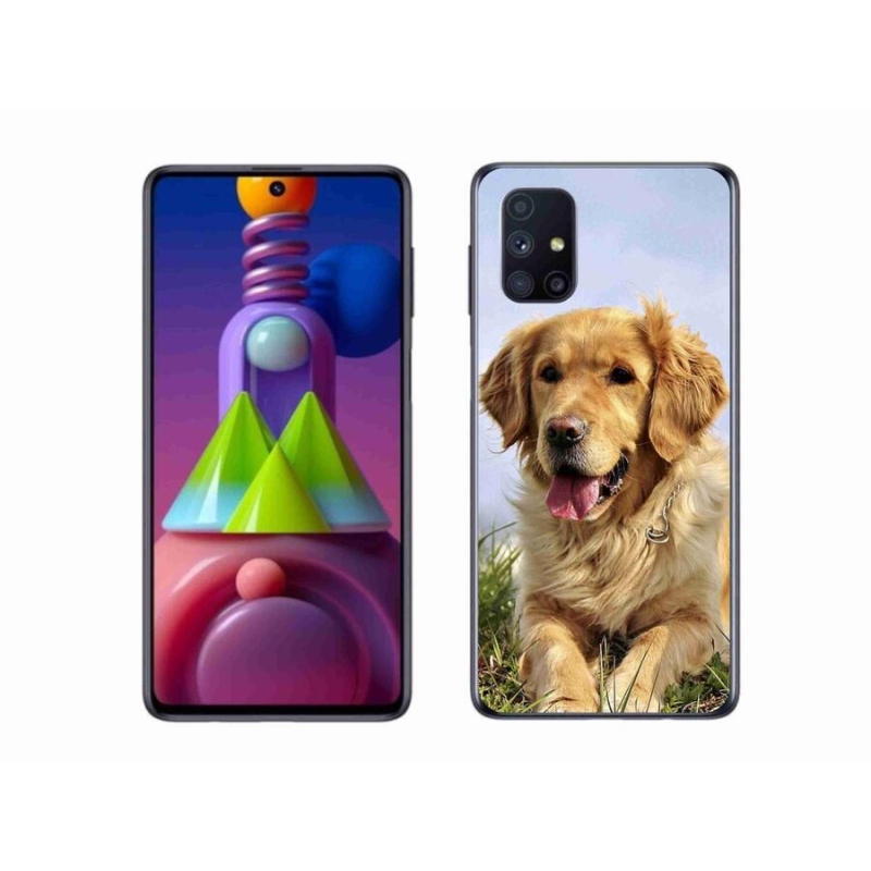 Gél tok mmCase mobiltelefonhoz Samsung Galaxy M51 - arany retriever