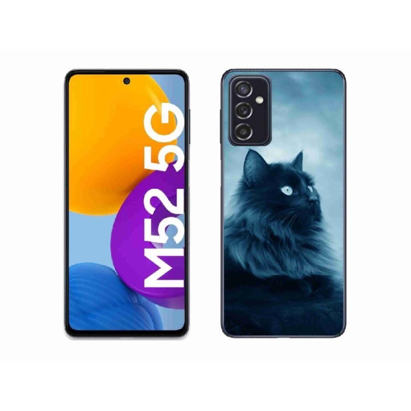Gél tok mmCase a Samsung Galaxy M52 5G készülékhez - fekete cat 1