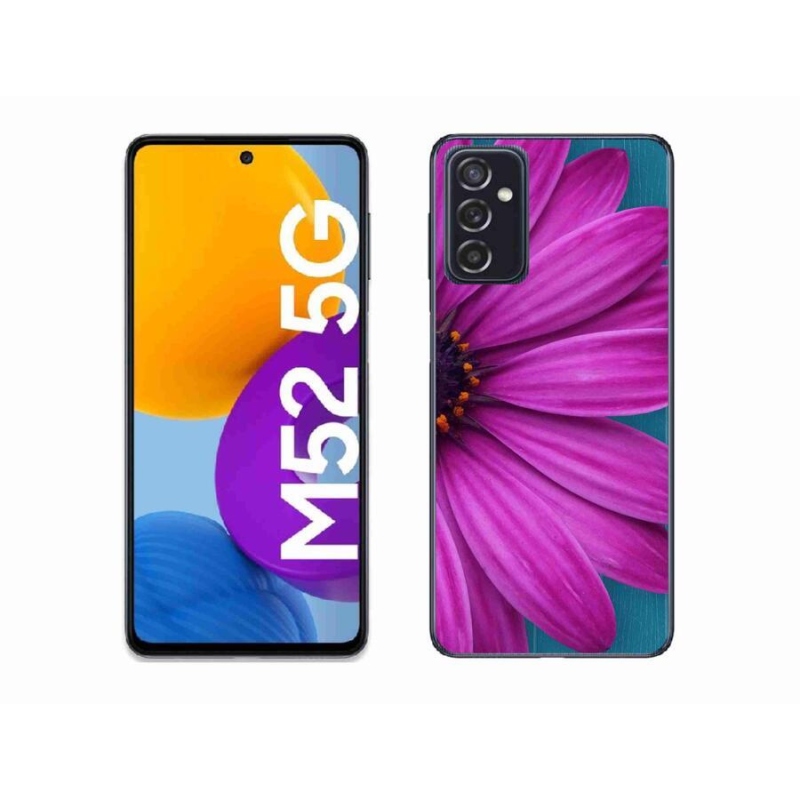 Gél tok mmCase a Samsung Galaxy M52 5G készülékhez - lila százszorszép