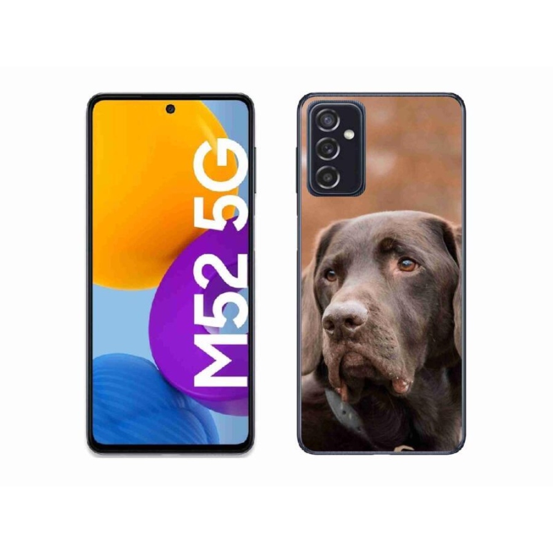 Gél tok mmCase a Samsung Galaxy M52 5G készülékhez - barna labrador