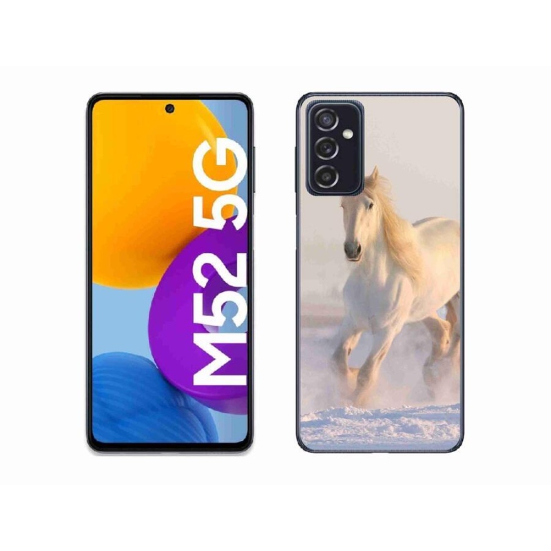 Gél tok mmCase a Samsung Galaxy M52 5G készülékhez - ló a hóban