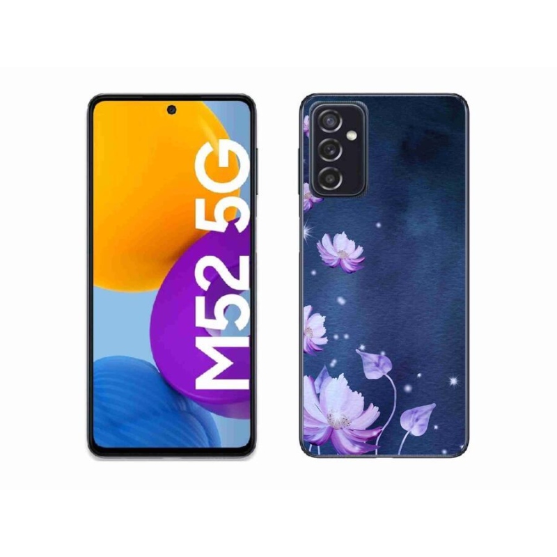 Gél tok mmCase mobiltelefonhoz Samsung Galaxy M52 5G - hulló virágok