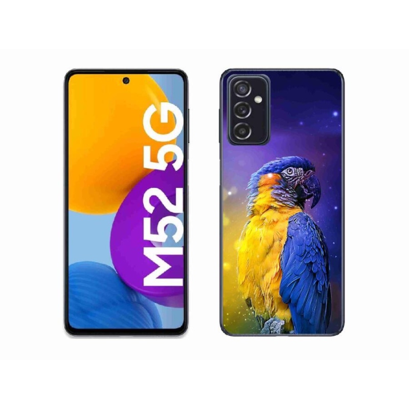 Gél tok mmCase a Samsung Galaxy M52 5G készülékhez - papagáj ara 1