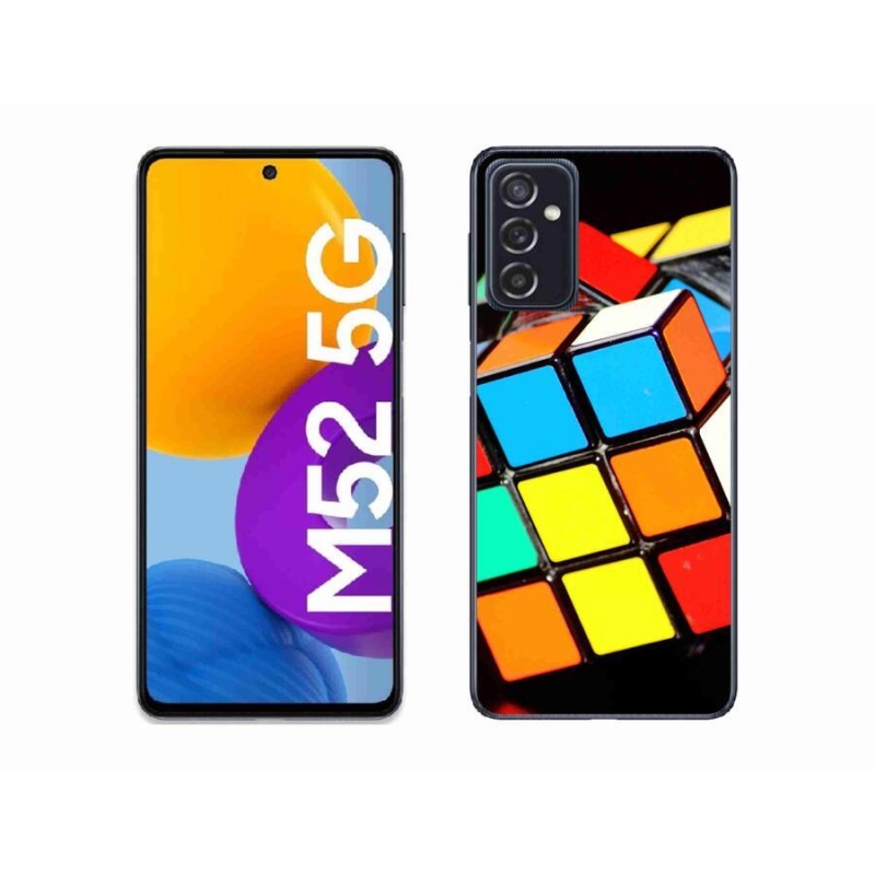 Gél tok mmCase Samsung Galaxy M52 5G - Rubik-kocka Samsung Galaxy M52 5G-hez