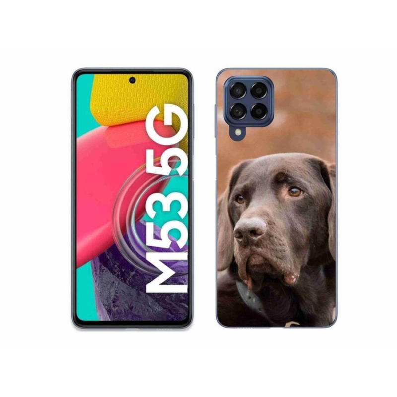 Gél tok mmCase a Samsung Galaxy M53 5G készülékhez - barna labrador