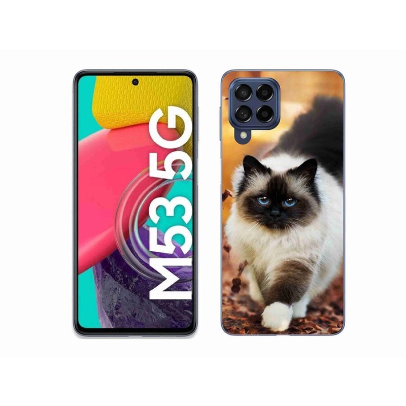Gél tok mmCase a Samsung Galaxy M53 5G készülékhez - macska