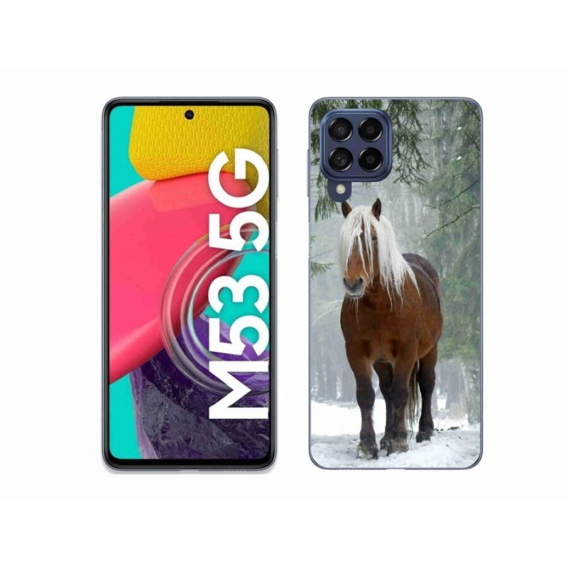 Gél tok mmCase a Samsung Galaxy M53 5G készülékhez - ló az erdőben