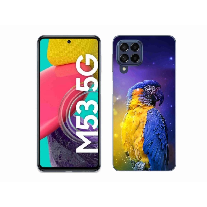 Gél tok mmCase a Samsung Galaxy M53 5G készülékhez - papagáj ara 1