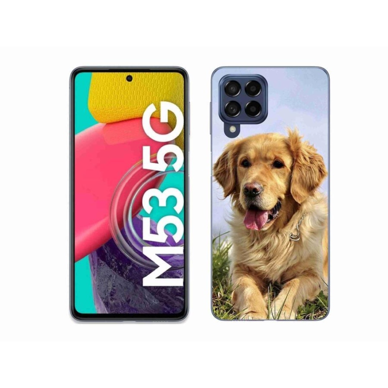 Gél tok mmCase a Samsung Galaxy M53 5G készülékhez - arany retriever