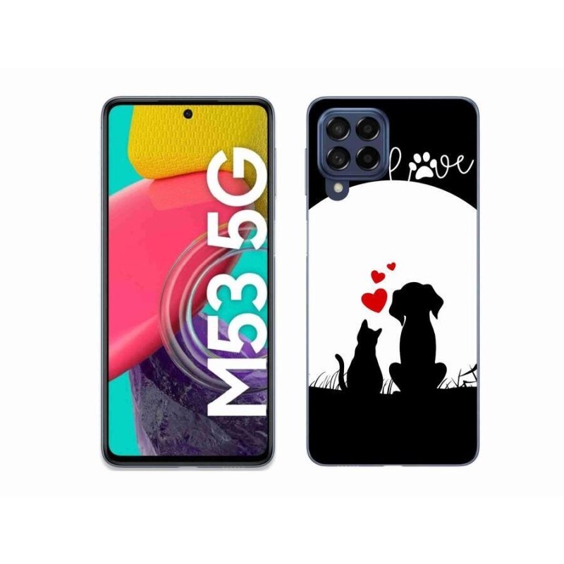 Gél tok mmCase Samsung Galaxy M53 5G - állati szeretet