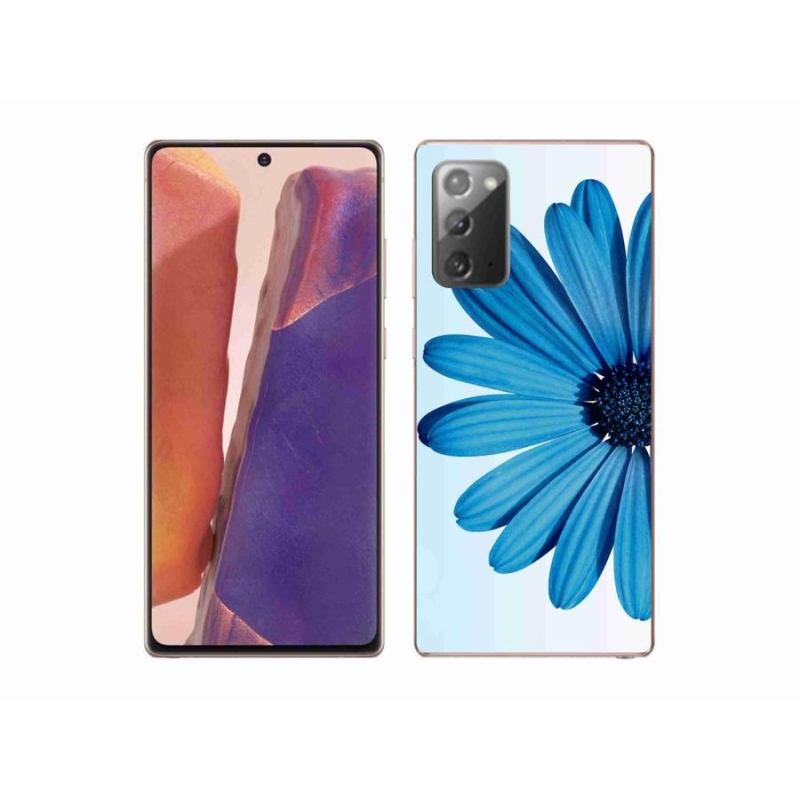 Gél tok mmCase a Samsung Galaxy Note 20/Note 20 5G készülékhez - kék színű margaréta