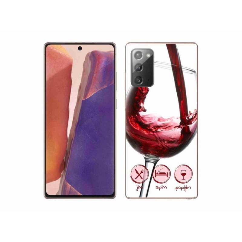 Gél tok mmCase Samsung Galaxy Note 20/Note 20 5G - borospohár piros