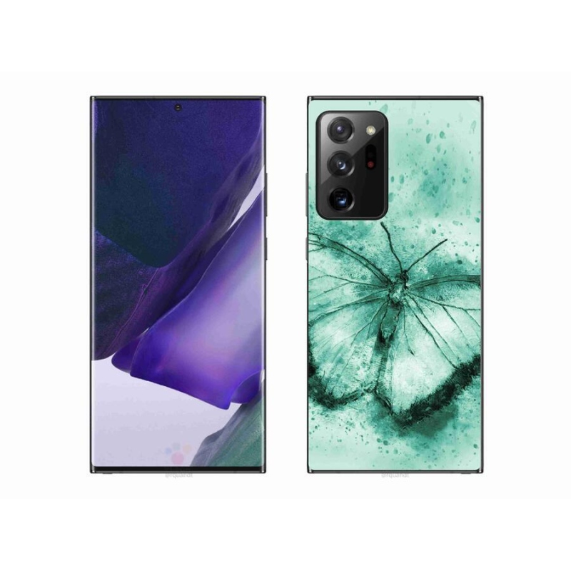 Gél tok mmCase a Samsung Galaxy Note 20 Ultra készülékhez - zöld pillangó
