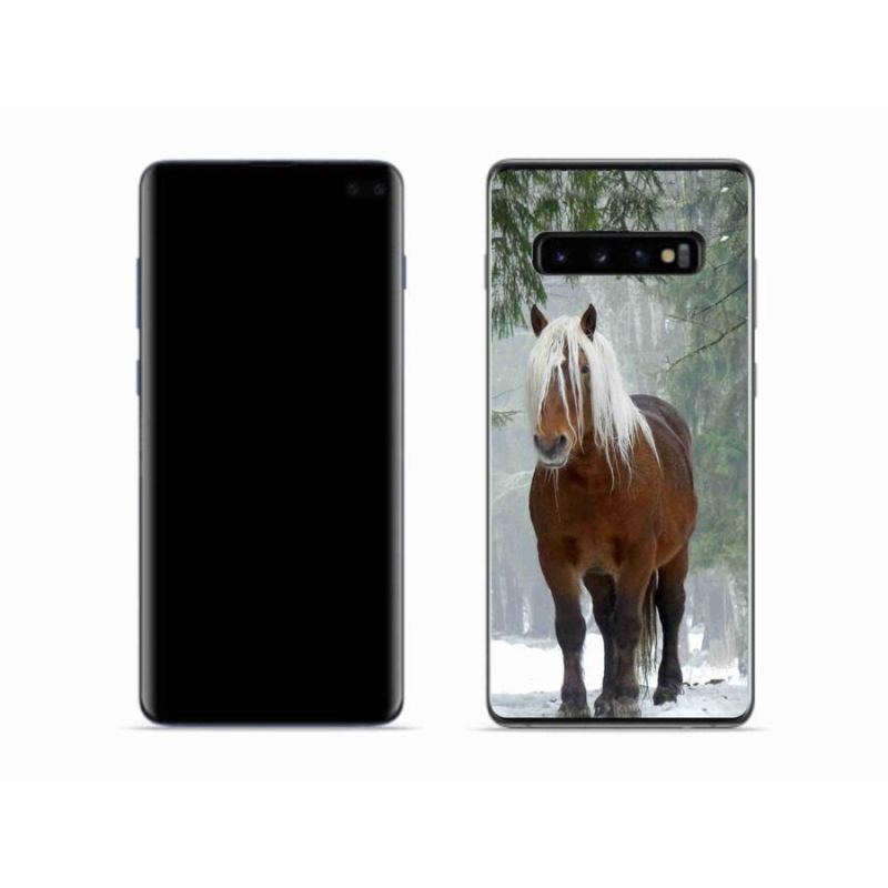 Gél tok mmCase mobiltelefonhoz Samsung Galaxy S10 - ló az erdőben