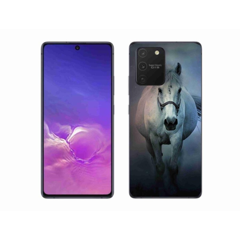 Gél tok mmCase Samsung Galaxy S10 Lite készülékhez - futó fehér ló