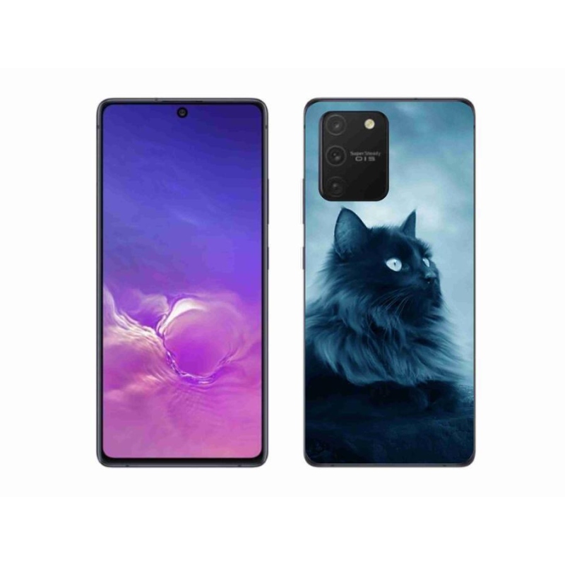 Gél tok mmCase Samsung Galaxy S10 Lite készülékhez - fekete macska 1