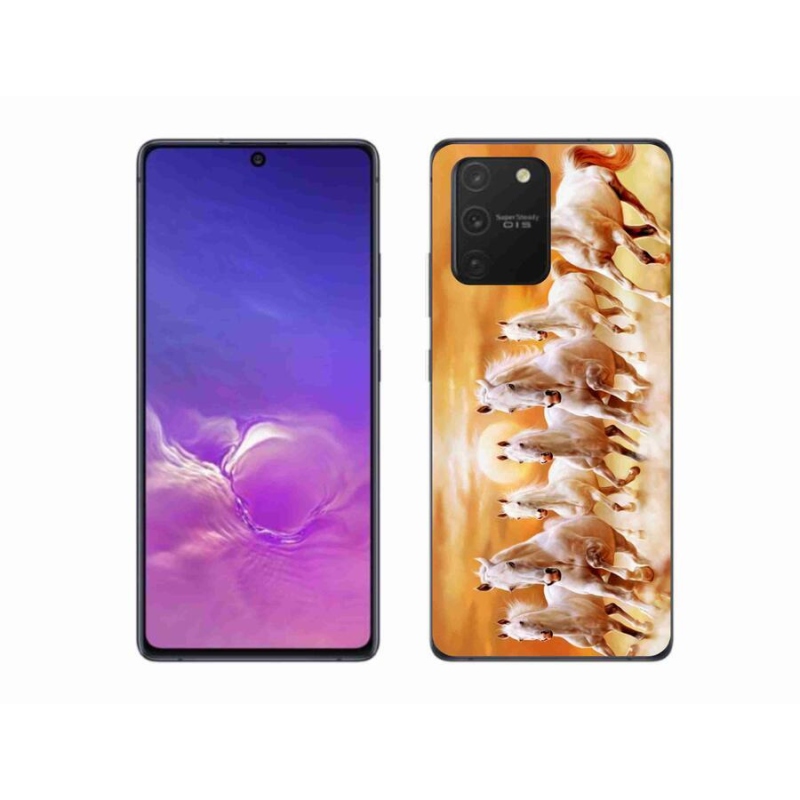 Gél tok mmCase a mobil Samsung Galaxy S10 Lite készülékhez - lovak 2