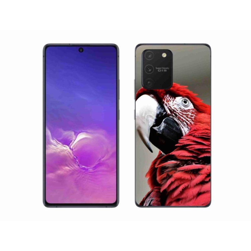Gél tok mmCase Samsung Galaxy S10 Lite készülékhez - papagáj ara piros