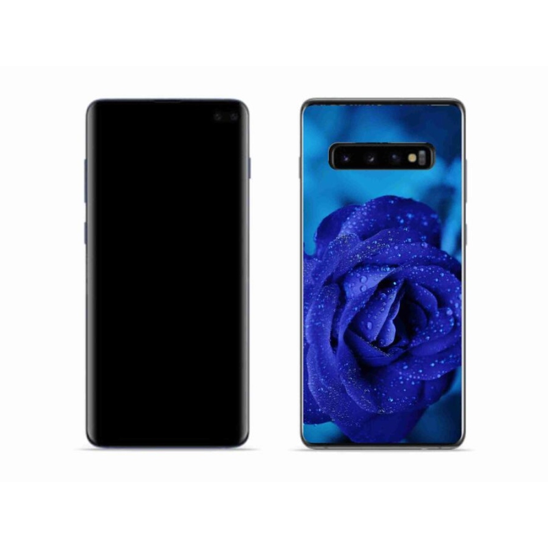 Gél tok mmCase Samsung Galaxy S10 készülékhez - kék rózsa