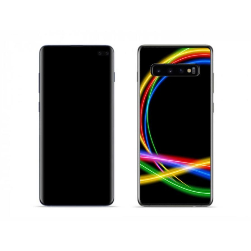 Gél tok mmCase Samsung Galaxy S10 készülékhez - neon karikák
