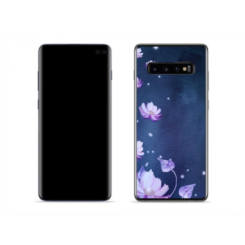 Gél tok mmCase mobiltelefonhoz Samsung Galaxy S10 - hulló virágok
