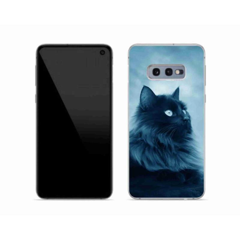 Gél tok mmCase Samsung Galaxy S10e készülékhez - fekete macska 1