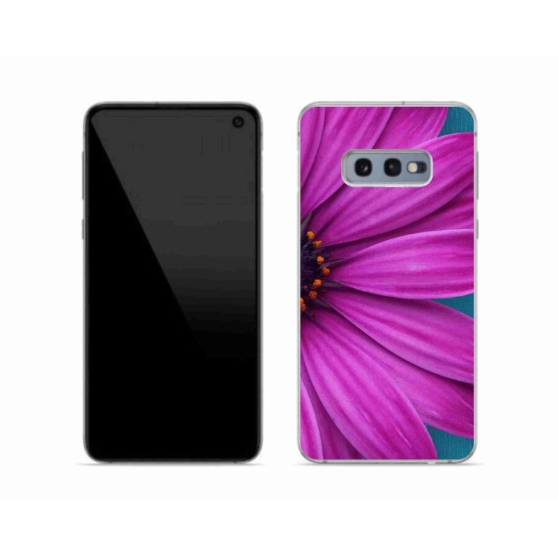 Zselés tok mmCase Samsung Galaxy S10e készülékhez - lila margaréta