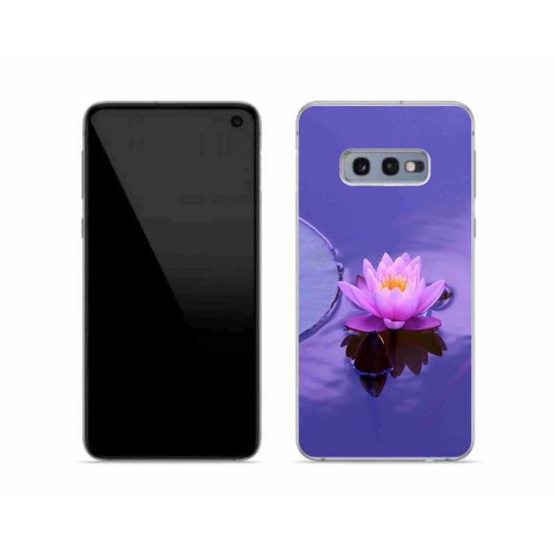Gél tok mmCase mobiltelefonhoz Samsung Galaxy S10e - virág a felületen