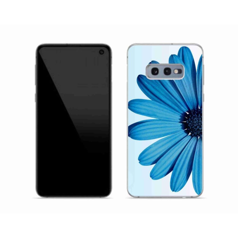 Gél tok mmCase Samsung Galaxy S10e készülékhez - kék margaréta