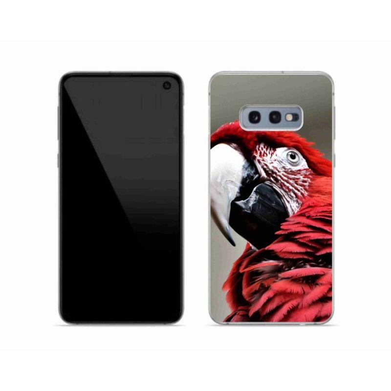 Gél tok mmCase Samsung Galaxy S10e készülékhez - papagáj ara piros
