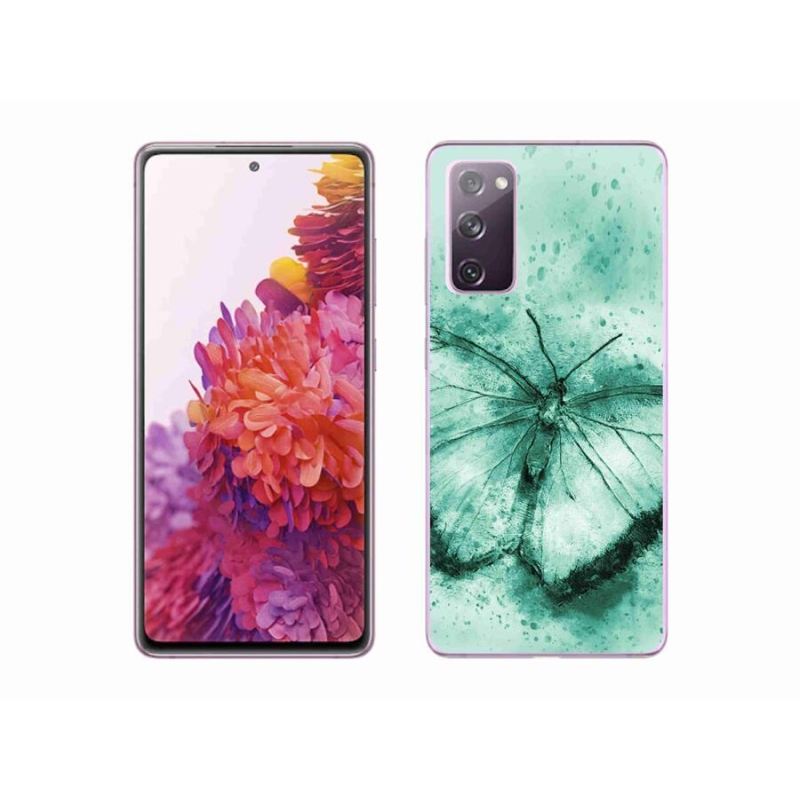 Gél tok mmCase Samsung Galaxy S20 FE készülékhez - zöld pillangó