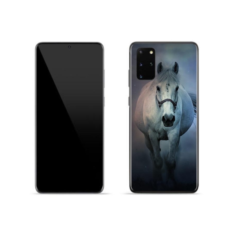 Gél tok mmCase a Samsung Galaxy S20 Plus készülékhez - futó fehér ló