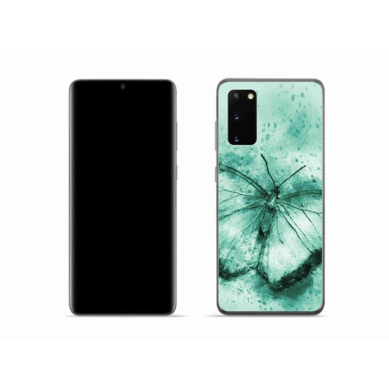 Gél tok mmCase Samsung Galaxy S20 készülékhez - zöld pillangó