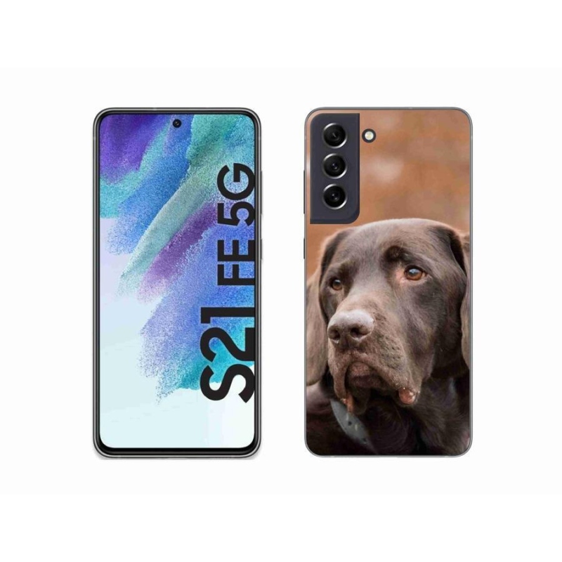 Zselés tok mmCase Samsung Galaxy S21 FE 5G - barna labrador