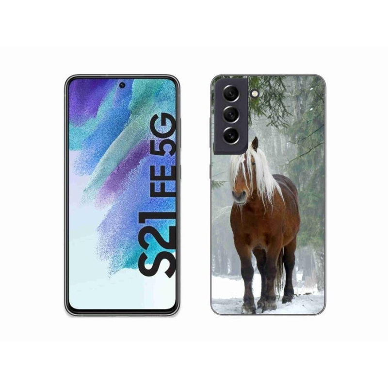 Gél tok mmCase a Samsung Galaxy S21 FE 5G készülékhez - ló az erdőben