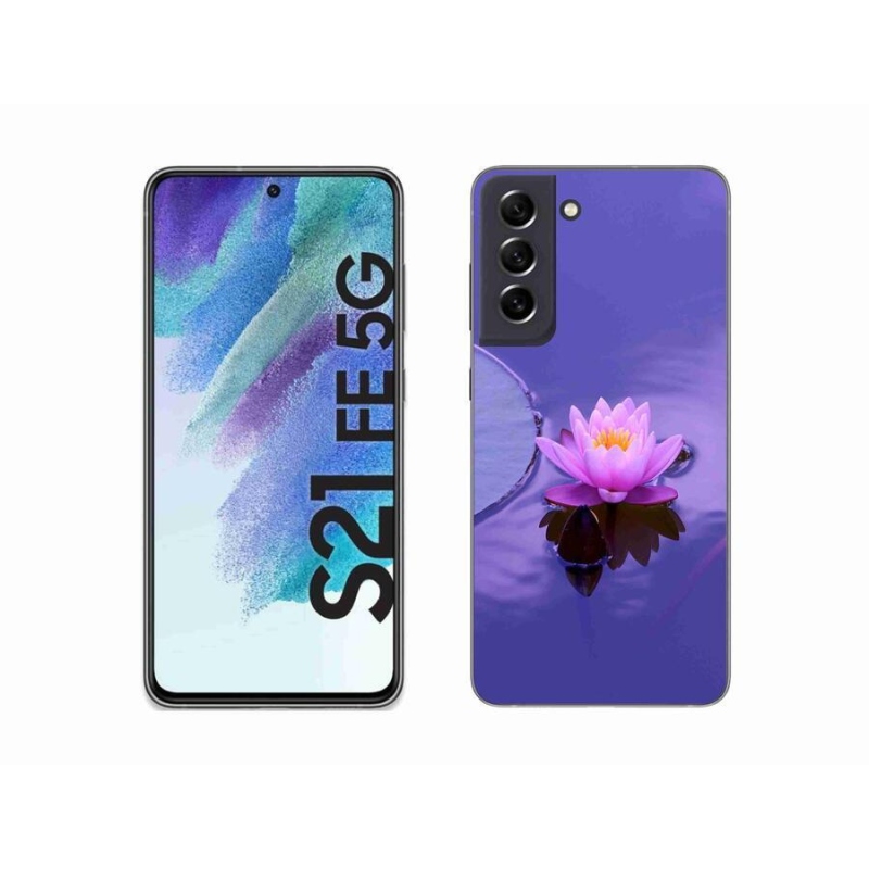 Gél tok mmCase Samsung Galaxy S21 FE 5G - virág a felszínen