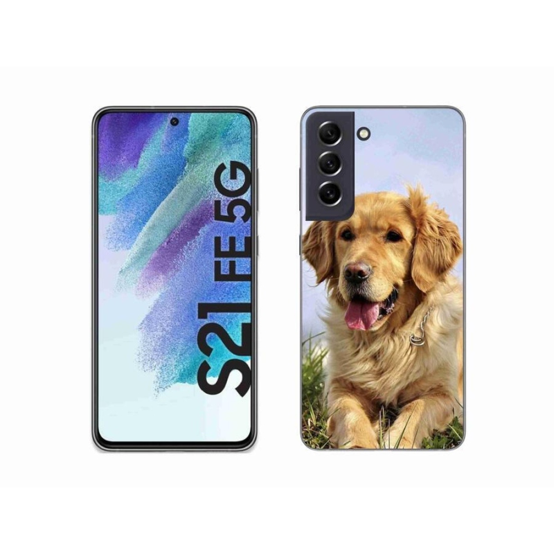 Gél tok mmCase Samsung Galaxy S21 FE 5G - arany retrieverhez