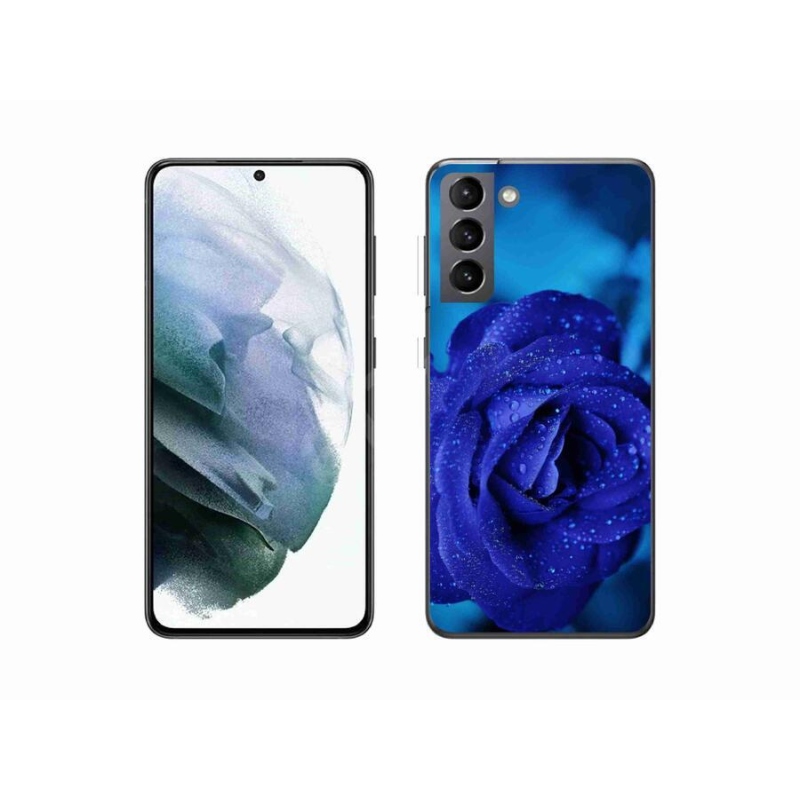 Gél tok mmCase Samsung Galaxy S21 készülékhez - kék rózsa