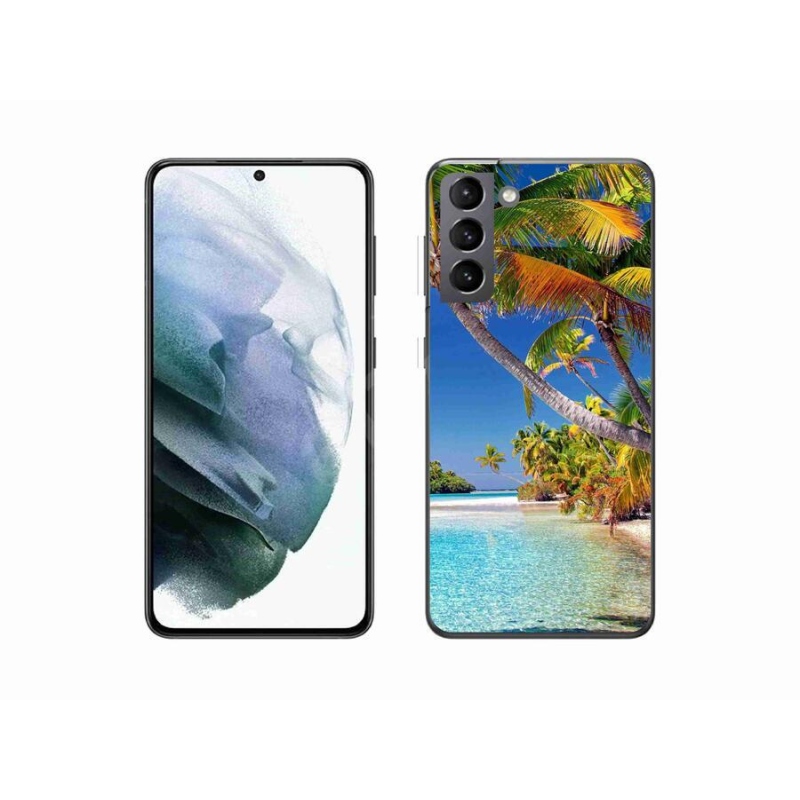 Gél tok mmCase mobiltelefonhoz Samsung Galaxy S21 - tengerparti strand
