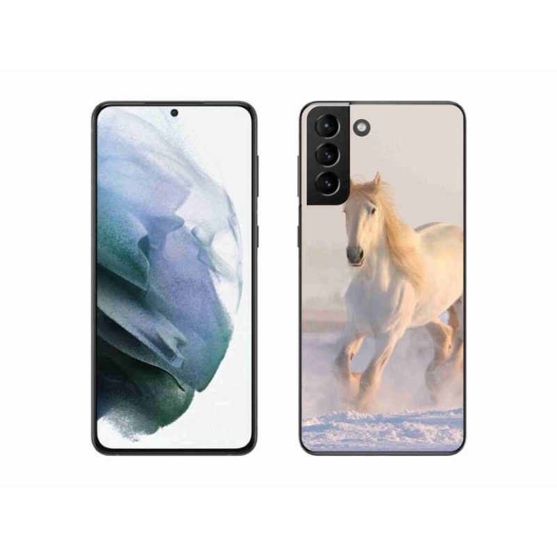 Gél tok mmCase Samsung Galaxy S21 Plus készülékhez - ló a hóban