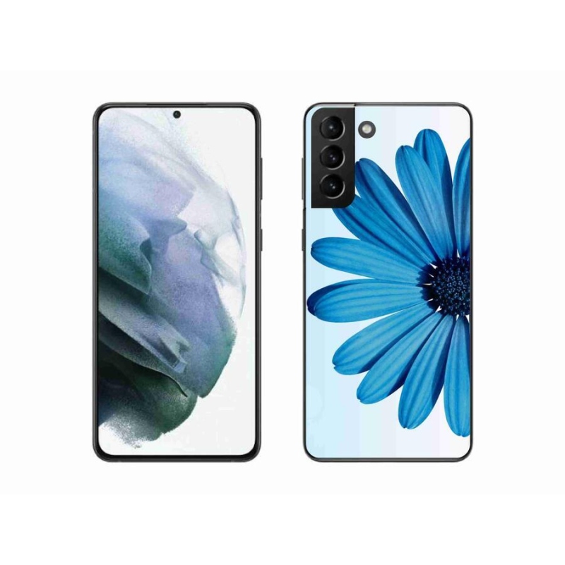 Gél tok mmCase Samsung Galaxy S21 Plus készülékhez - kék margaréta