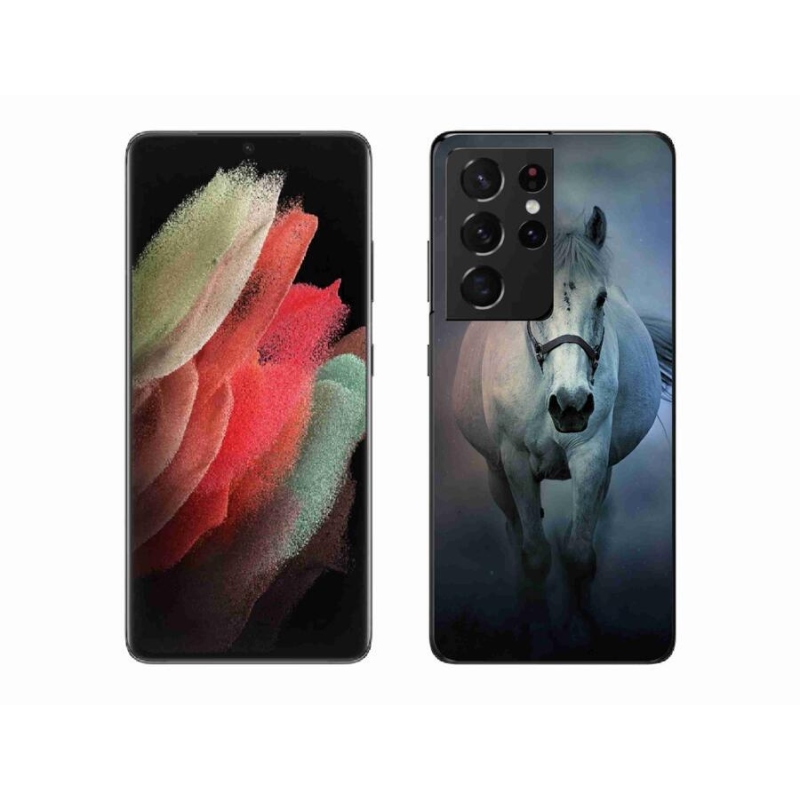 Gél tok mmCase Samsung Galaxy S21 Ultra 5G - futó fehér ló
