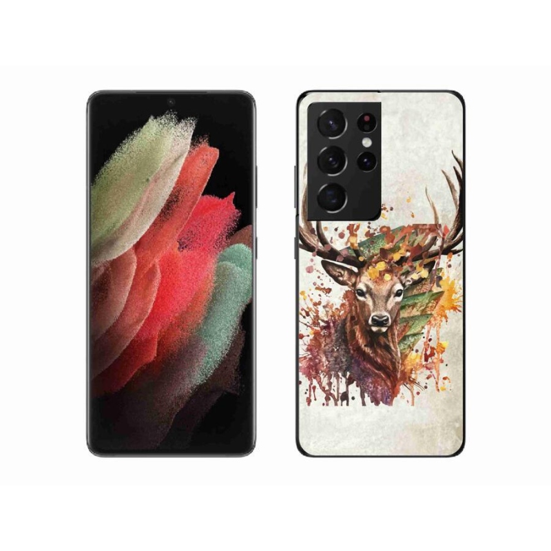 Gél tok mmCase a Samsung Galaxy S21 Ultra 5G készülékhez - szarvas 1